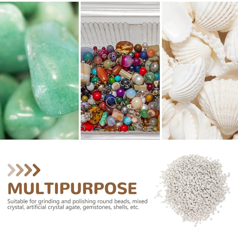 White Porcelain Triangle Abrasive Buffing Media for Jewelry Rock Tumbling Polishing - Image 5